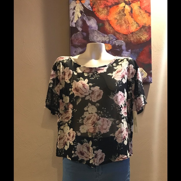 Urban Rebel Floral Sheer Shirt - Picture 5 of 7